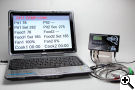 BBQ Guru CyberQ II attached to a laptop