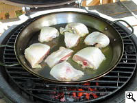 Paella on the Big Green Egg