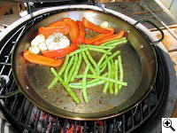 Paella on the Big Green Egg