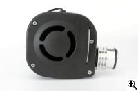The bottom view of the blower showing how the inlet is now more covered than before.