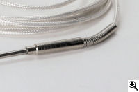 The junction between the meat probe and the cable.