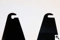 The new Flame Boss 300 bracket on the left, the older bracket on the right.