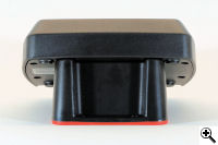 The back of the control unit attached to the base.
