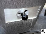 Closeup of Komodo Kamado damper in the closed position
