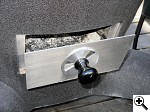 Closeup of Komodo Kamado damper in the open position