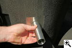 Installation of BBQ Guru inducer tube on Komodo Kamado cooker