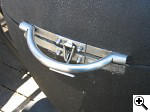 Closeup of Komodo Kamado handle