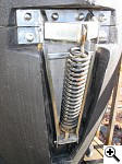 Closeup of Komodo Kamado hinge spring