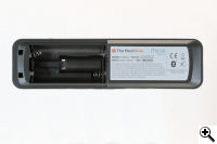 The bottom of the MiniX charger with the battery cover removed.