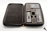 The case which holds the components of the MeatStick WiFi Pro Set.