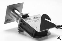 The original Pit Viper blower inserted into an adapter plate.